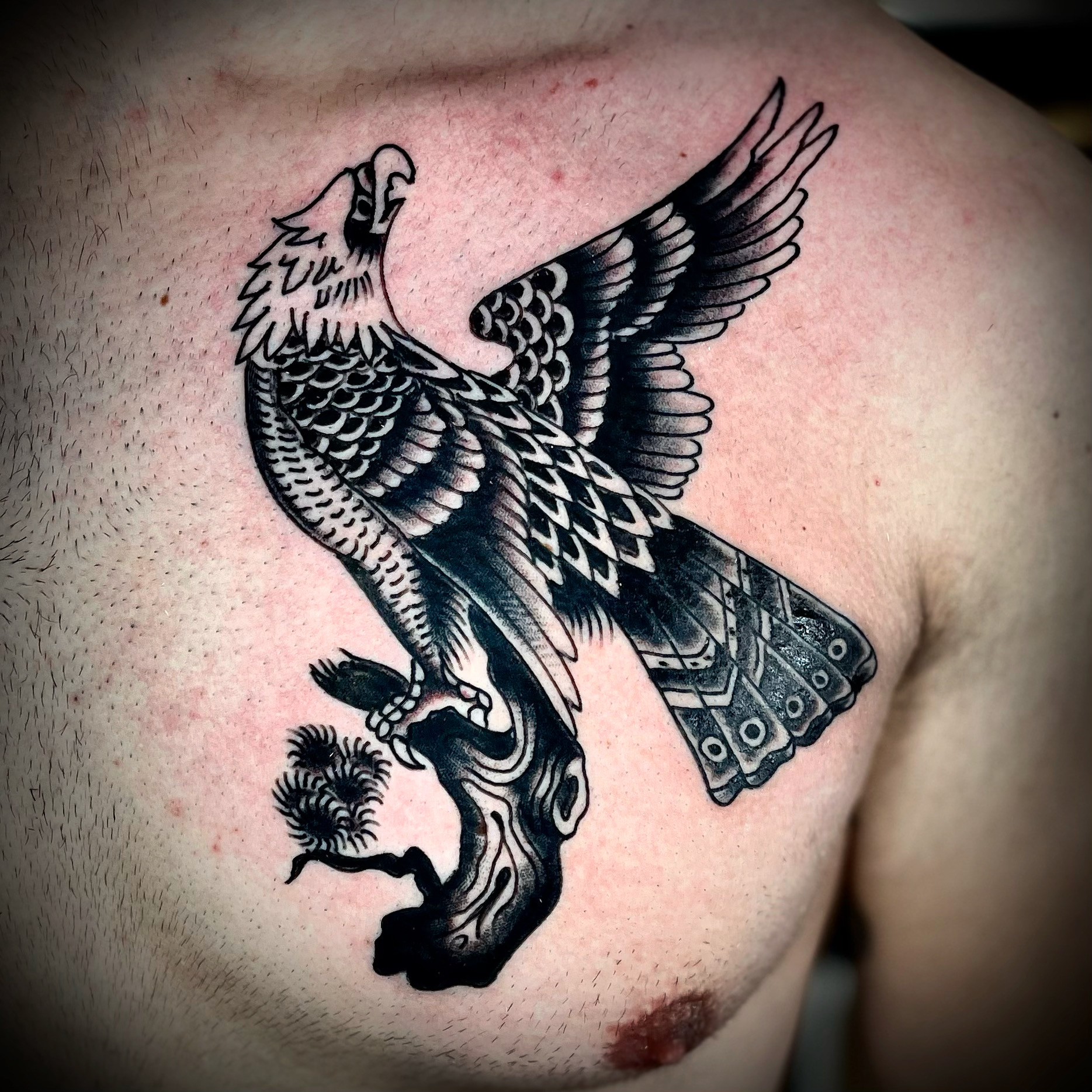 Tattoo of an eagle from best tattoo shops in dallas tx