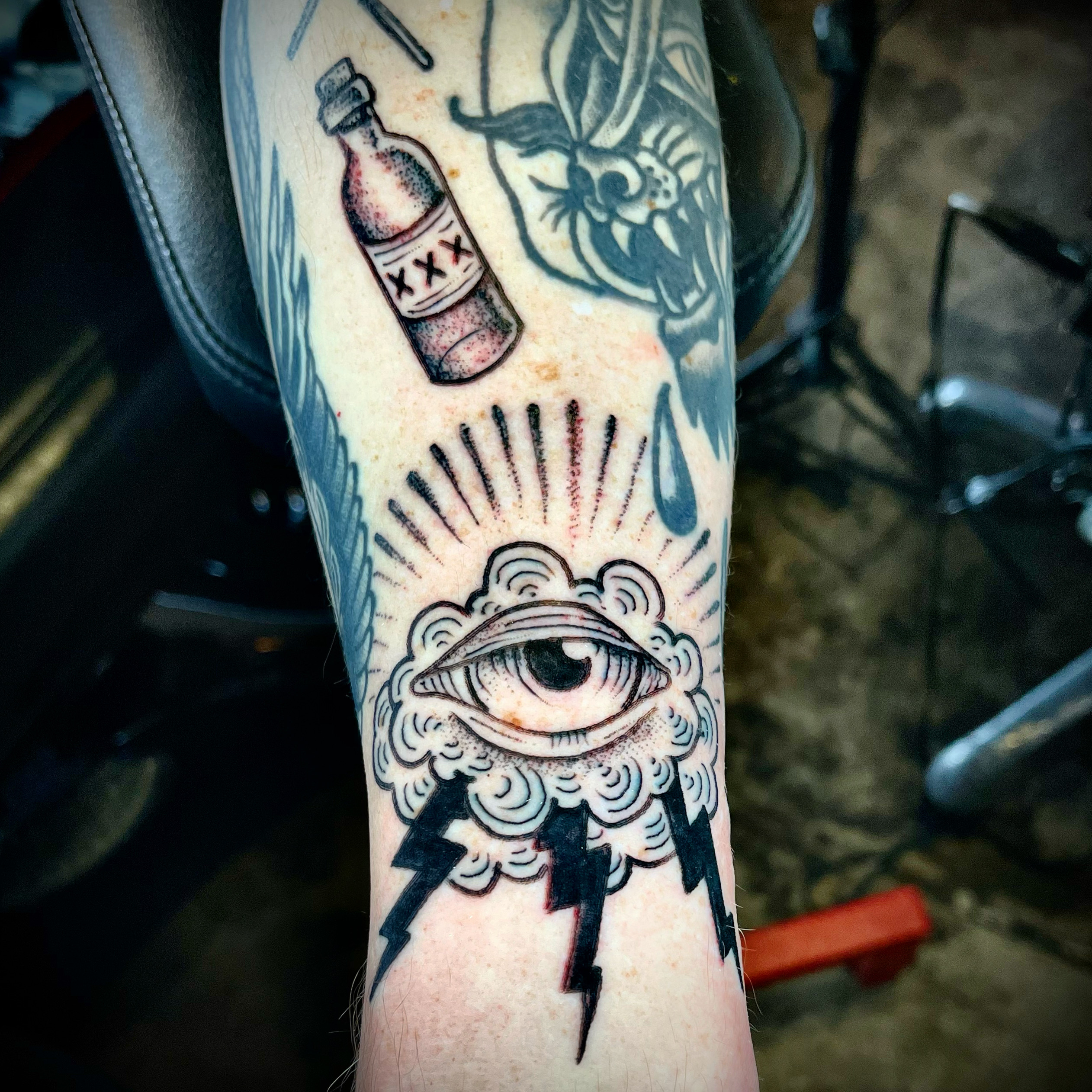 Eye tattoo on an arm from Dallas Tattoo artist