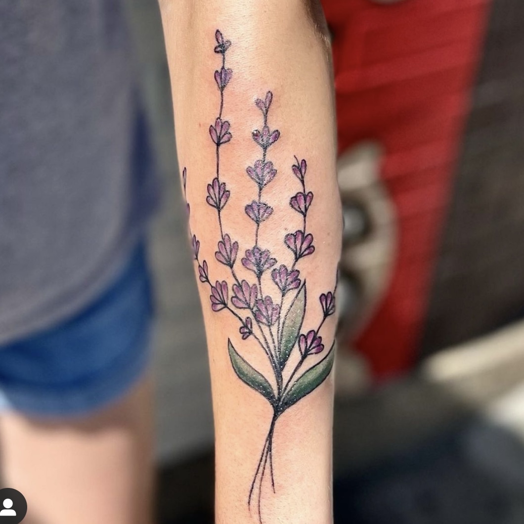 Flower tattoo from best tattoo shops in dallas