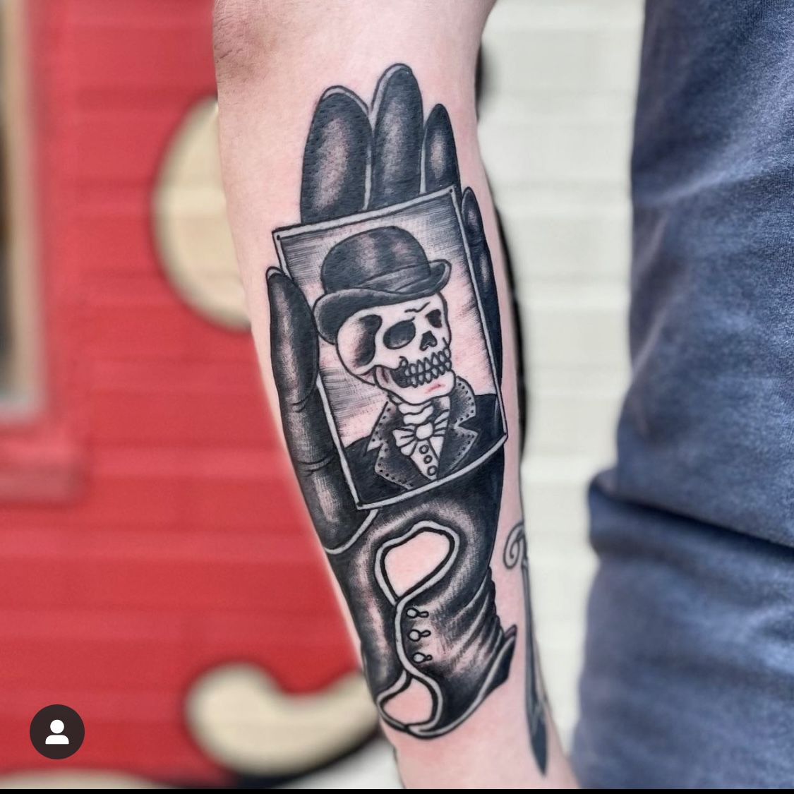 Skull and hand tattoo from dallas tattoo artists