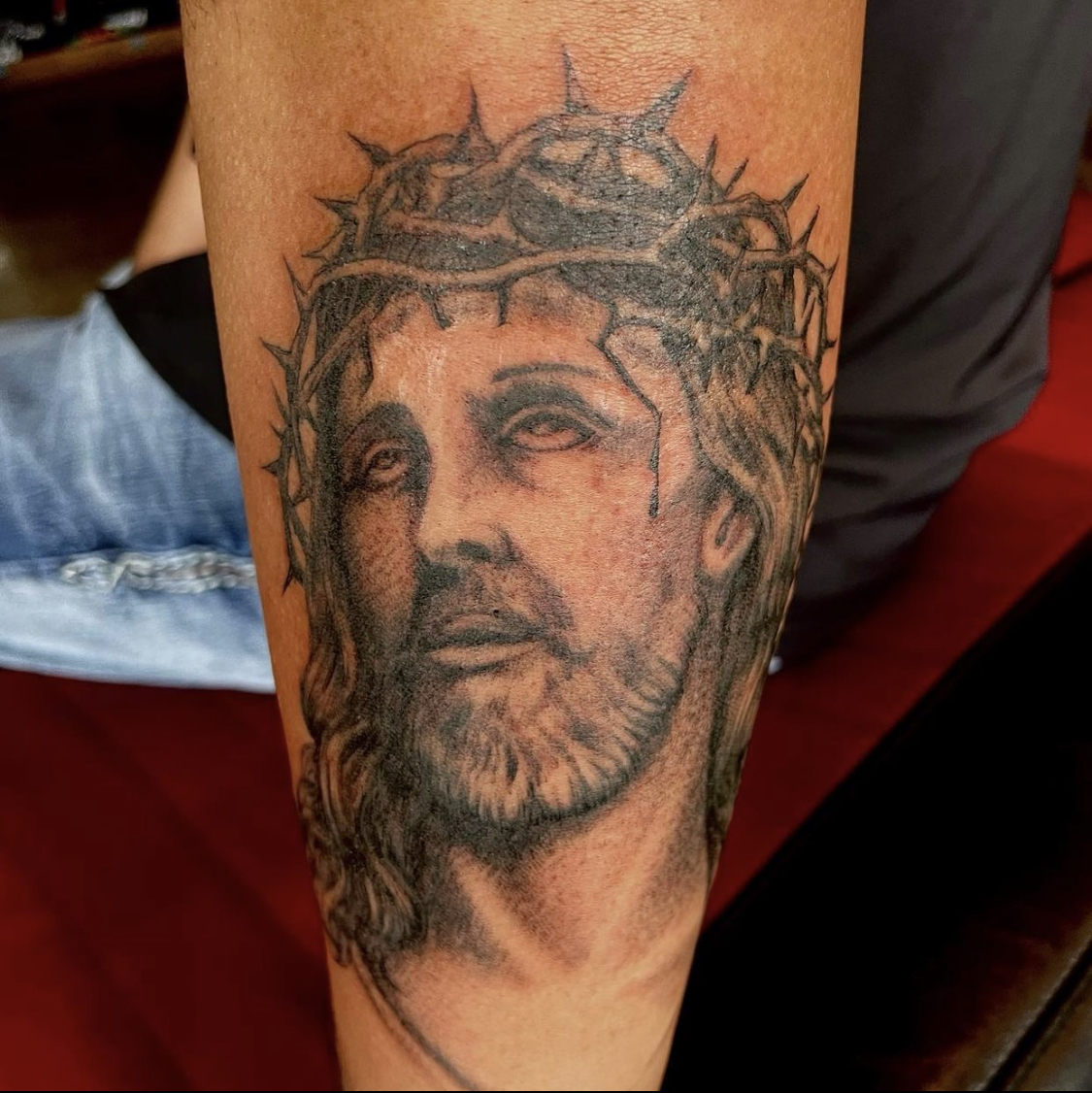 Tattoo of Jesus from top tattoo artists in dallas