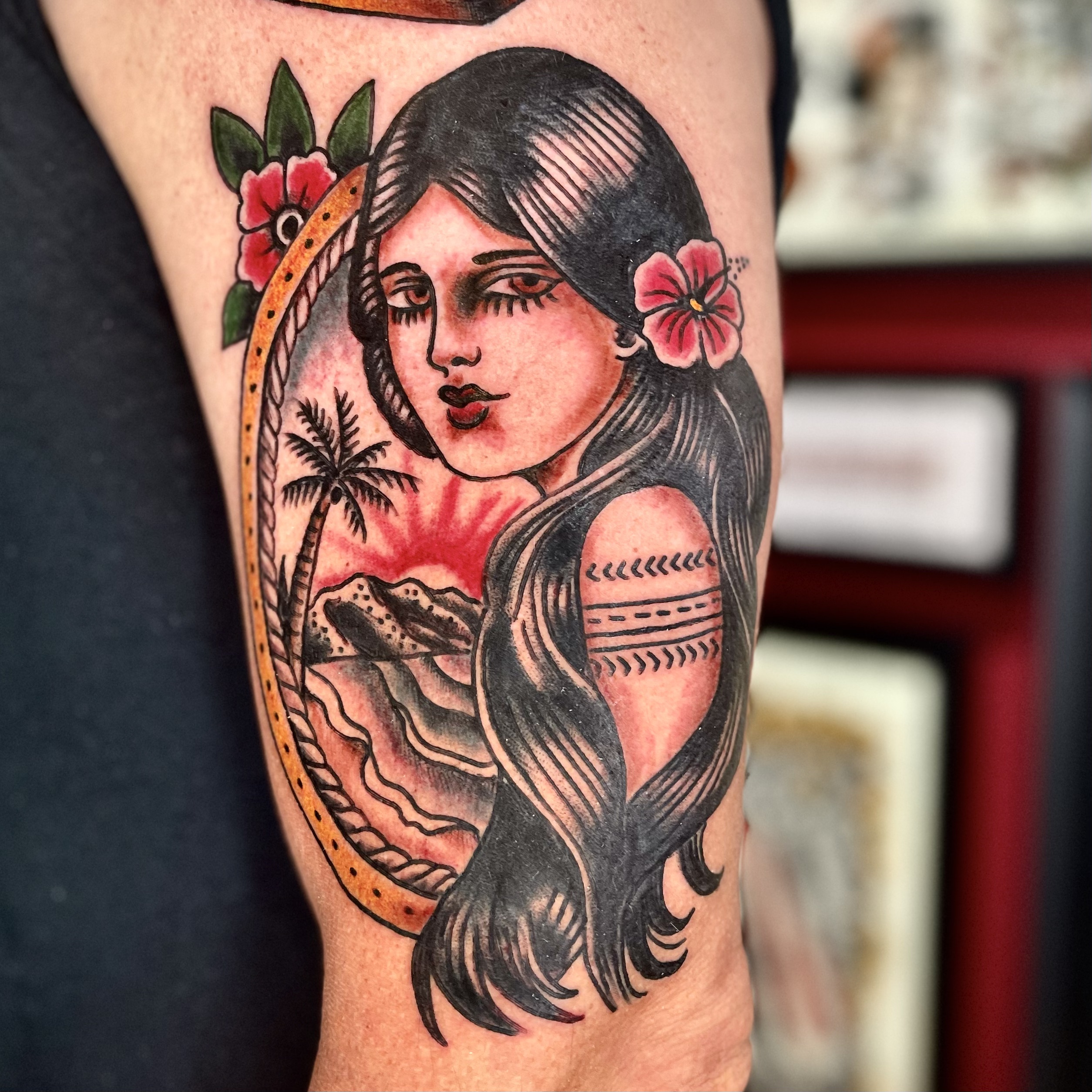 Tattoo of a woman from best tattoo shops in dallas