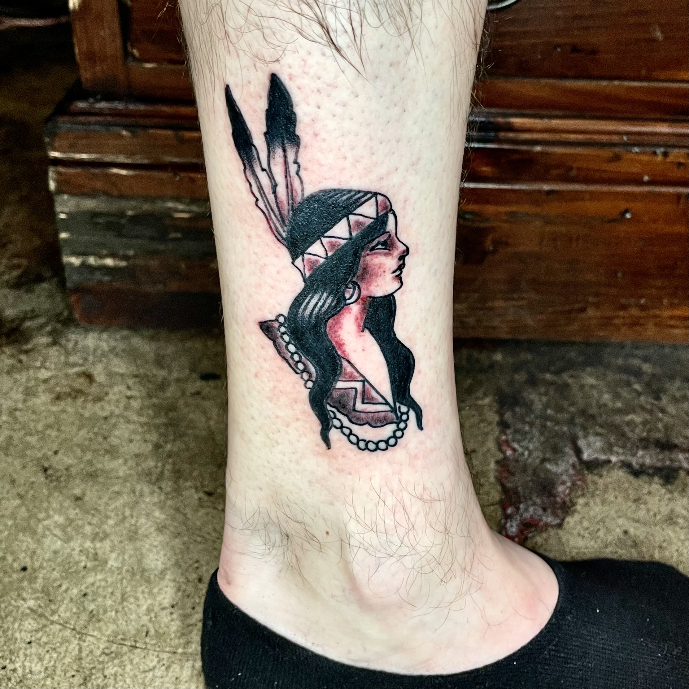 tattoo of a native american from best tattoos in dallas
