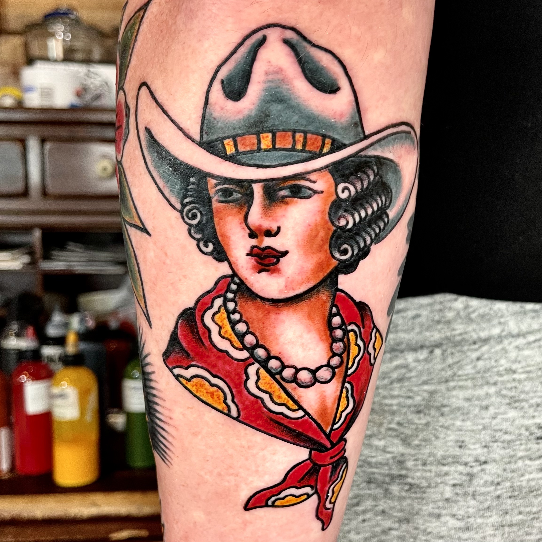 tattoo of a woman from the best tattoo shops in dallas tx