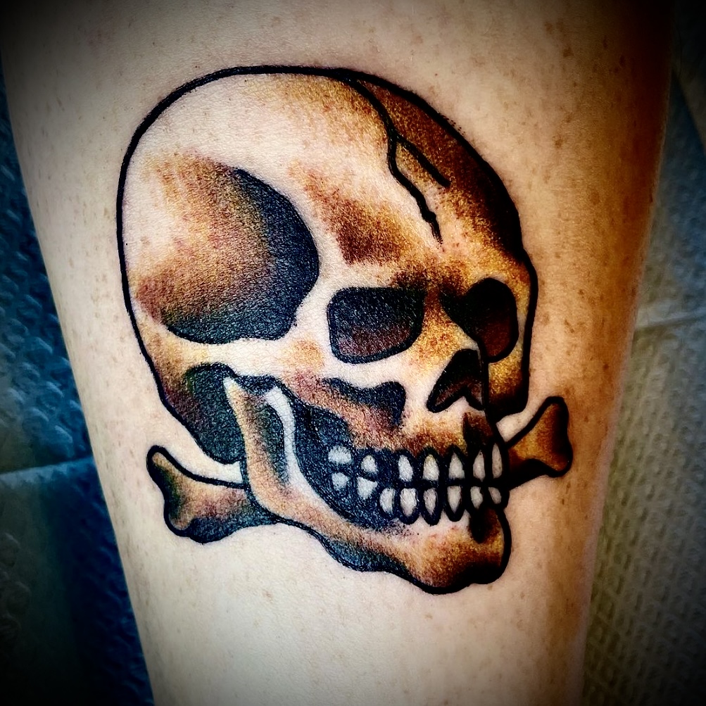 tattoo of a skull from best tattoo artist in dallas