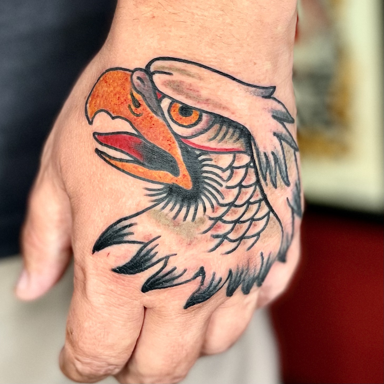 tattoo of an eagle from Dallas tattoo artist