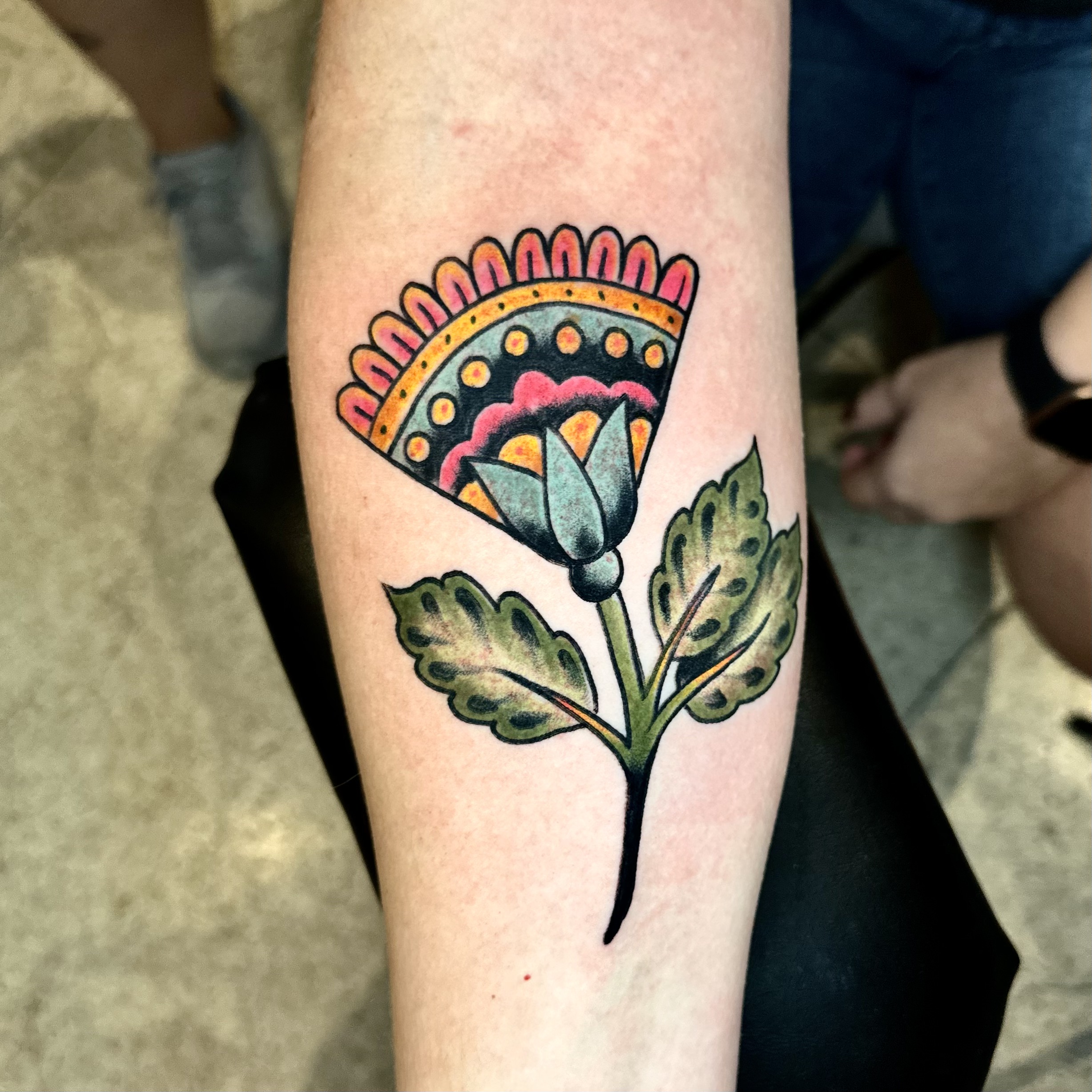 tattoo of a flower in Dallas