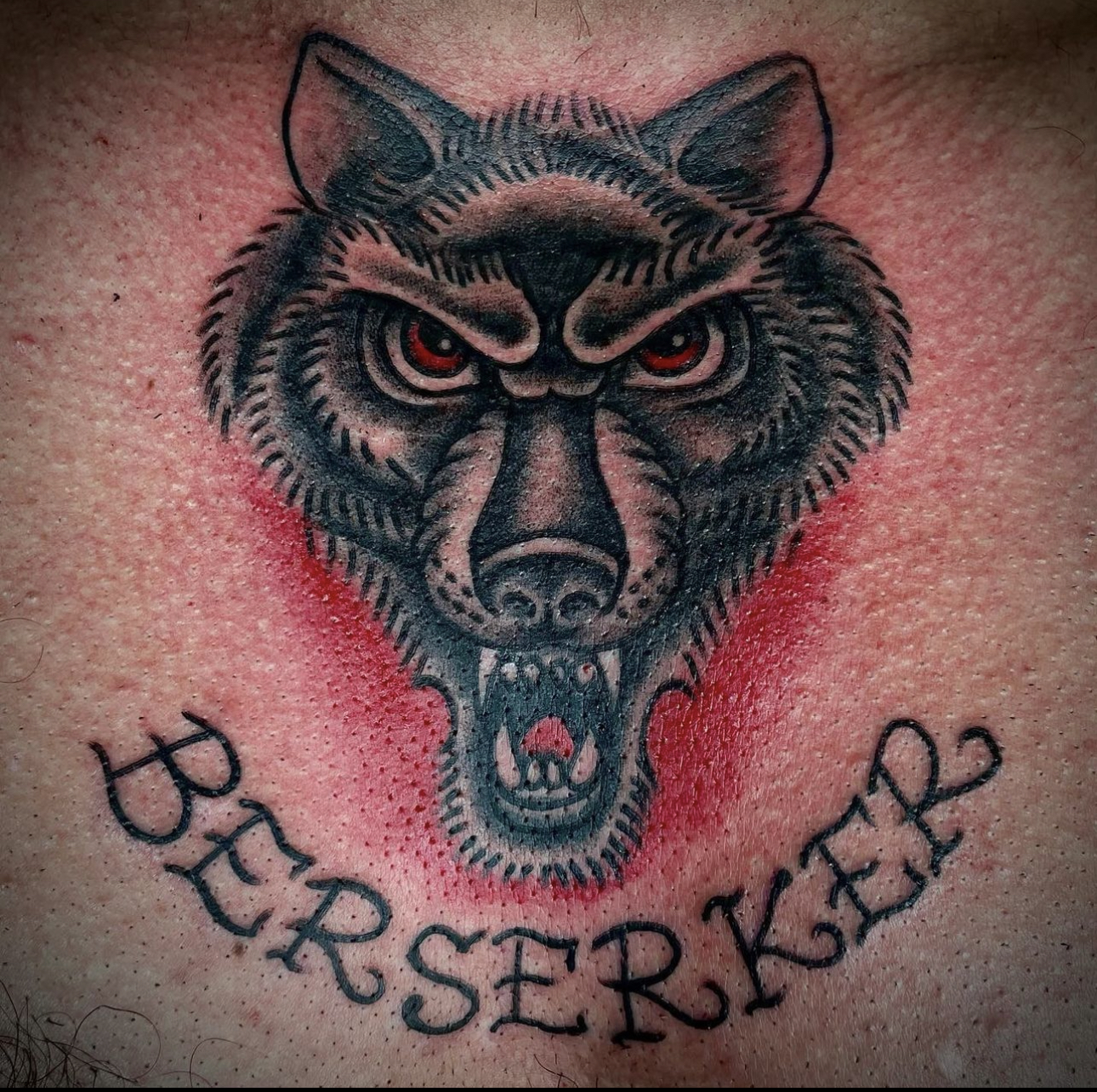 tattoo of a wolf in Dallas