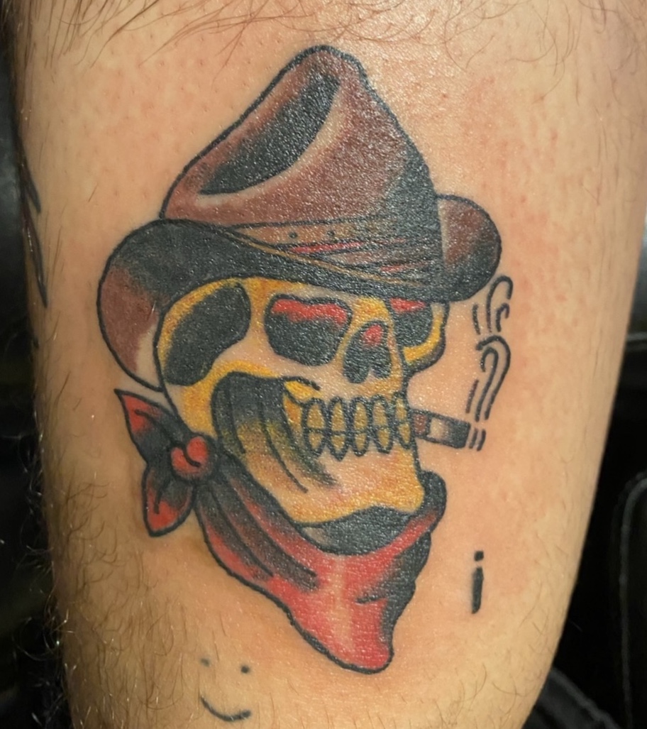 Skull tattoo from best tattoo artist in dallas