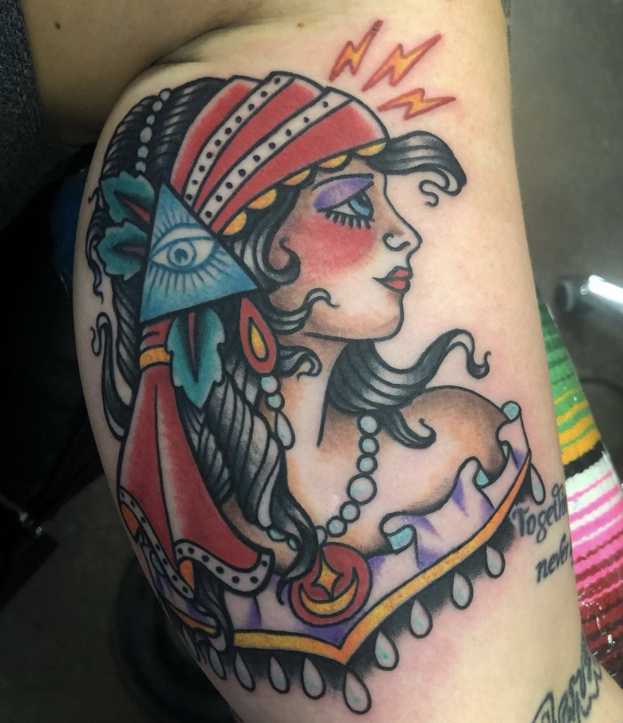 Tattoo of a woman from tattoo shop in Dallas TX