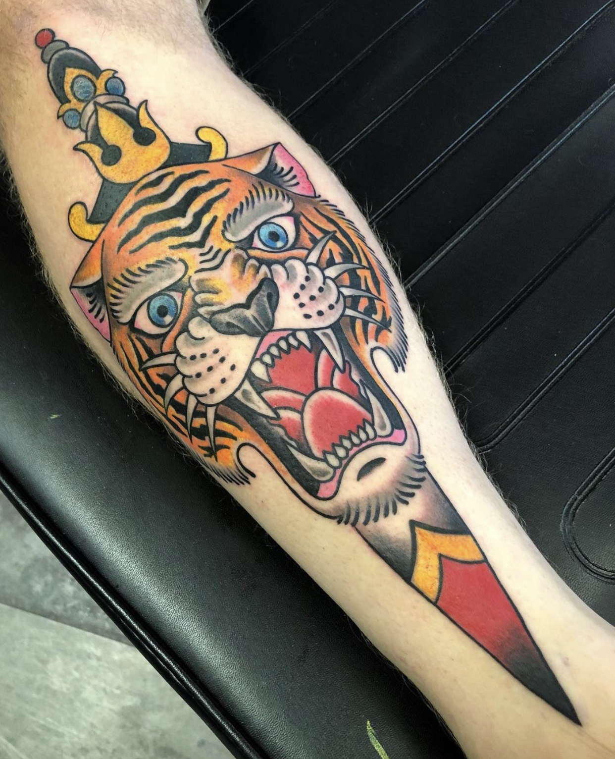 Tiger tattoo in Dallas