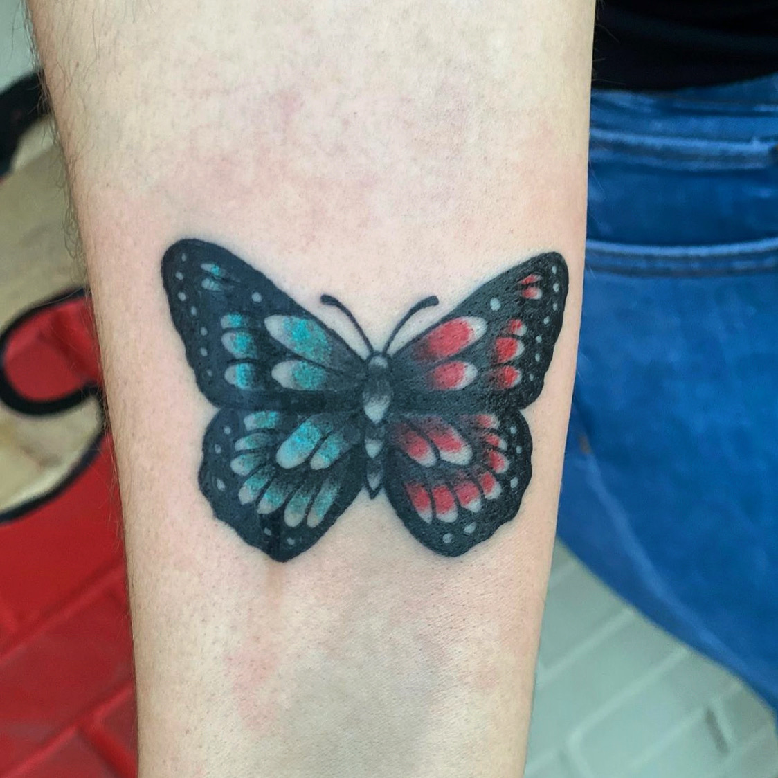Tattoo of a butterfly from best tattoo shops in dfw