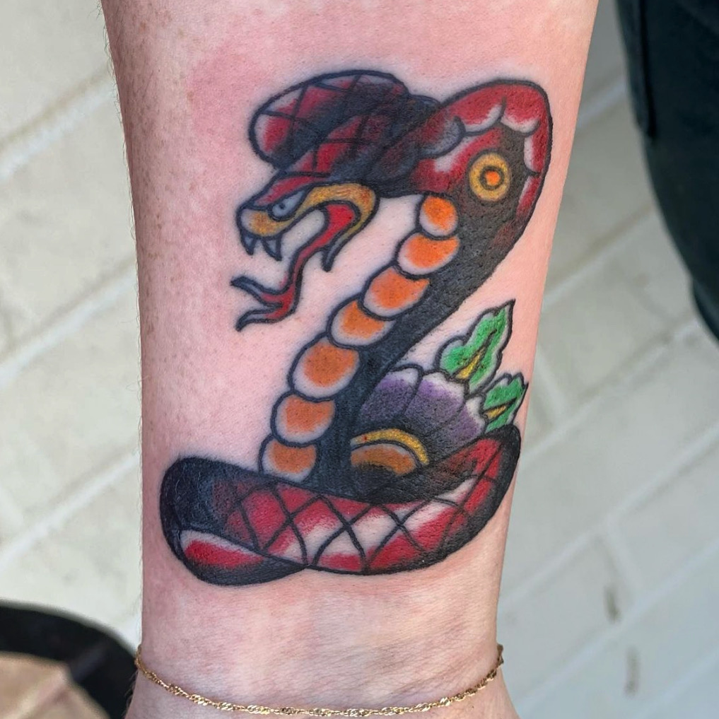 Tattoo of a cobra from best tattoo artist in dallas
