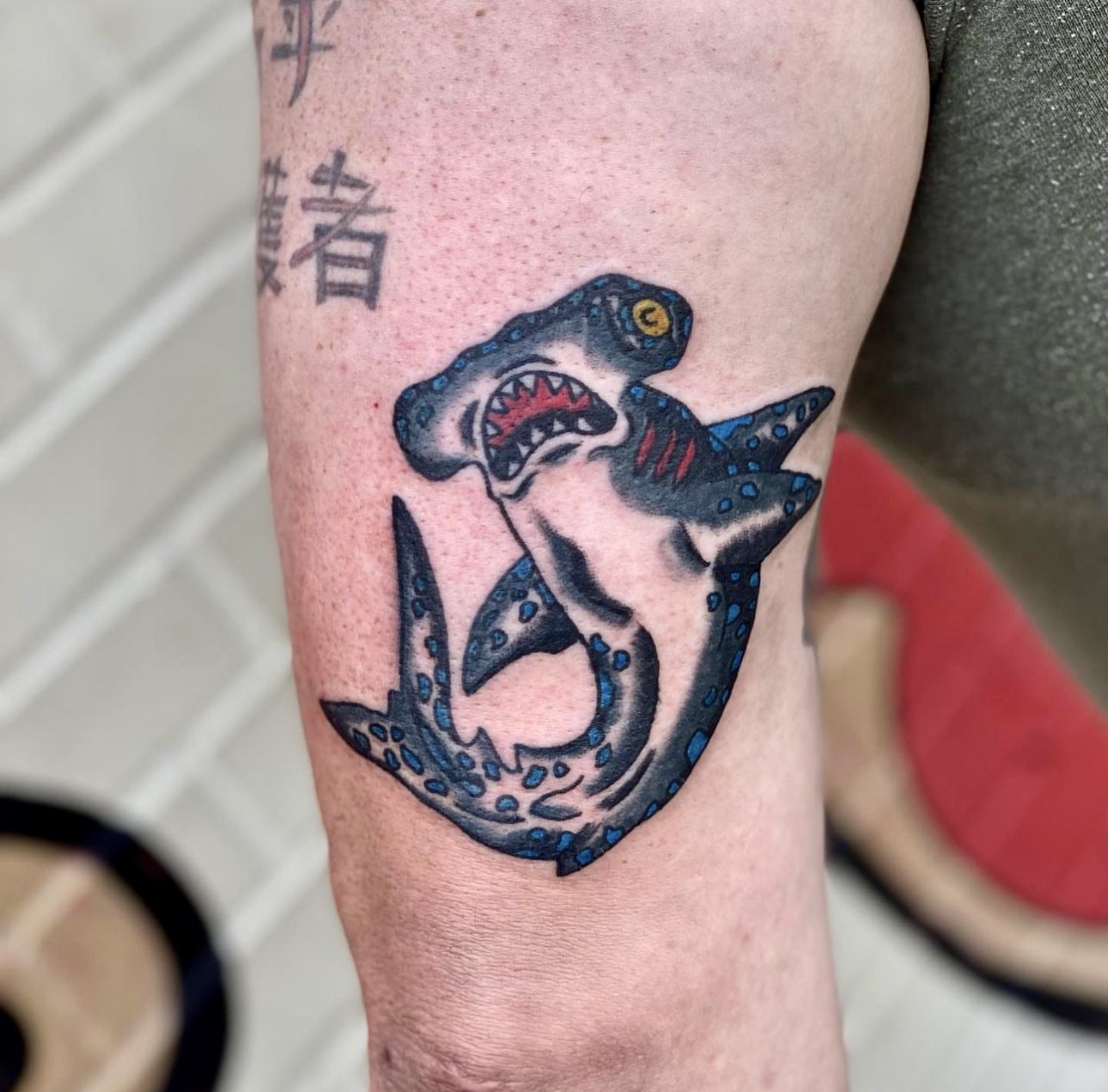 tattoo of a hammerhead shark
