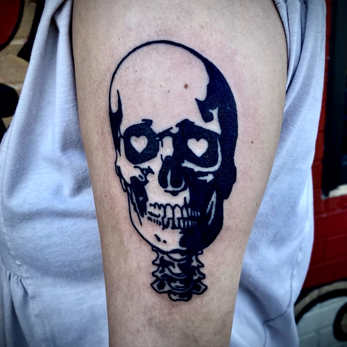 tattoo of a skull from top Dallas tattoo shop